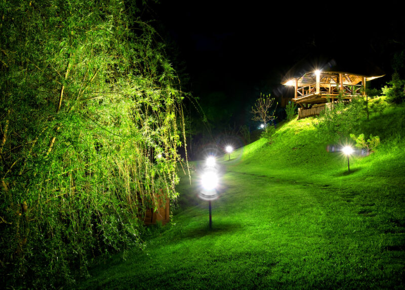 backyard lighting for improved security