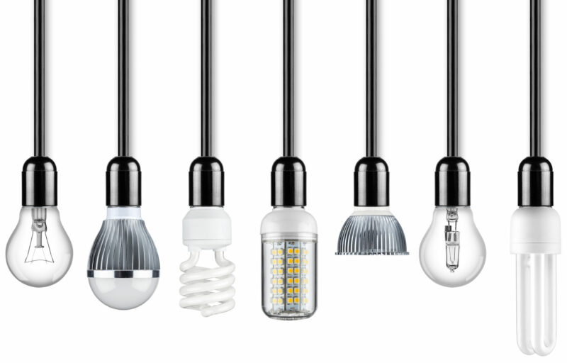 different string light bulb types