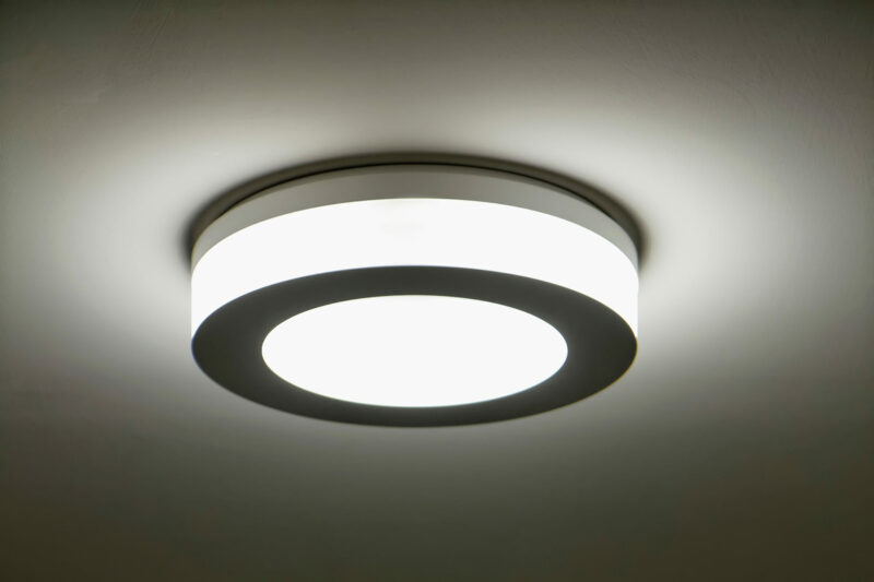 flush mount light on ceiling