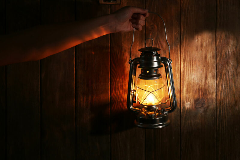 old-fashioned lantern flashlight