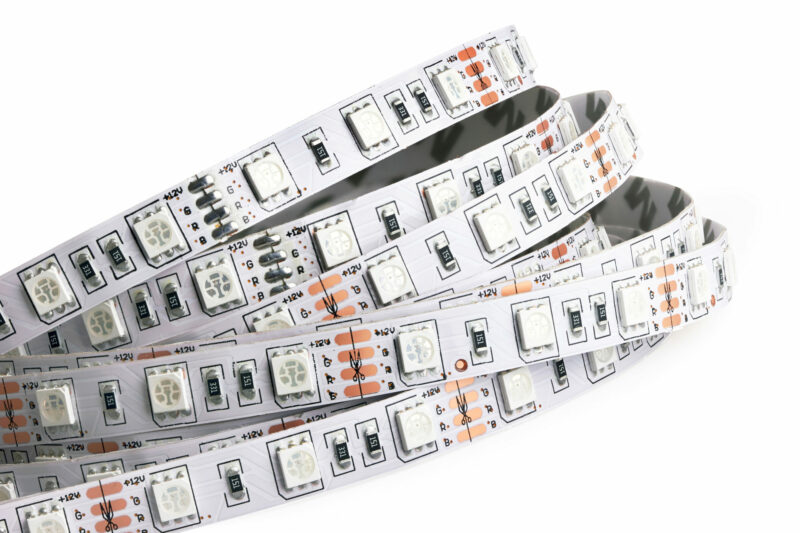 LED strip ribbon with adhesive tape