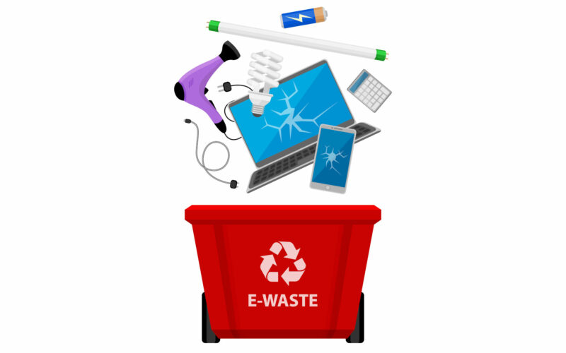 e-waste disposal bin