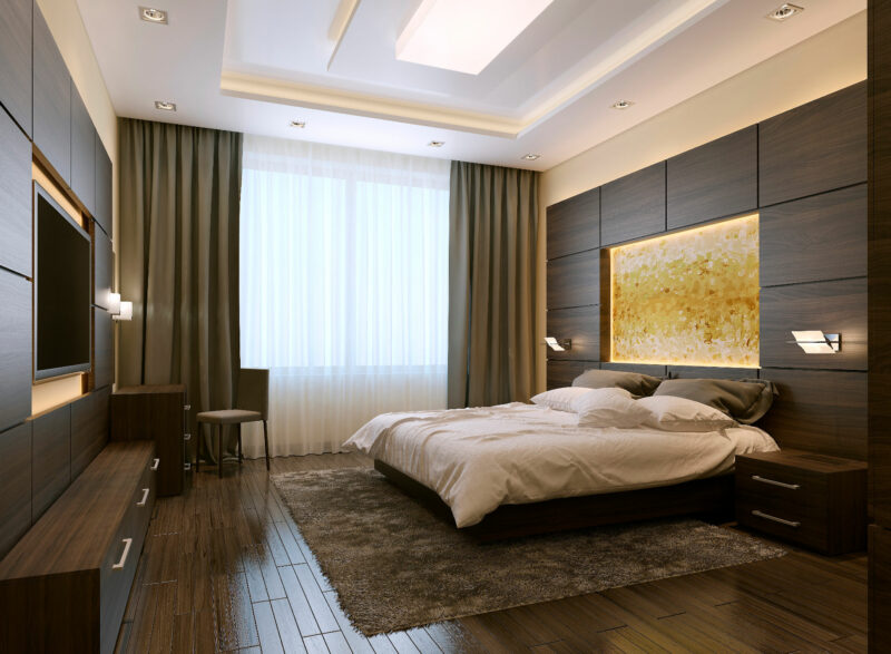 recessed lights combined with ambient lighting 